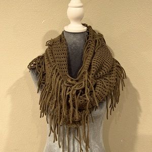 Olive green infinity scarf